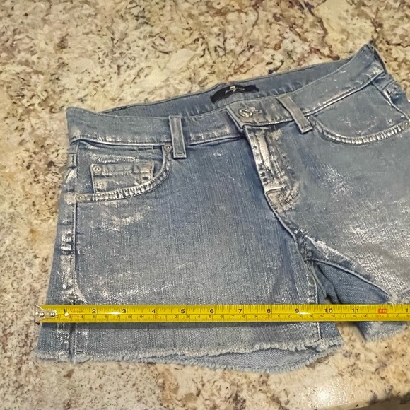 Seven For all Mankind silver and denim shorts - Picture 6 of 8